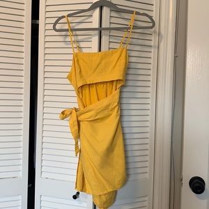 Yellow mini dress
